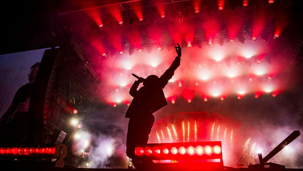 NUERBURG, GERMANY - JUNE 09: Singer Winston McCall of the band Parkway Drive performs live on stage at the annual Rock Am Rin